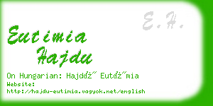 eutimia hajdu business card